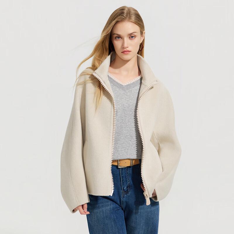 Women's Double-Faced Wool Blend Short Coat