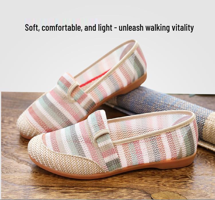 Women's Non-Slip Breathable Mesh Slip-On Shoes - Comfortable, Soft Sole, Fashionable, Versatile Spring/Summer Style