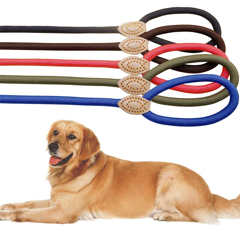 150CM Heavy Duty Braided Rope Dog Leash with Adjustable Loop Collar Dog Training Lead Leash for Small Medium Large Dogs Perros