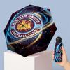 Ombrello Pieghevole Compatto West Ham United Modello Calcio Stampato Mini 5 Pieghe 8 Stecche Antivento Impermeabile Leggero Portatile