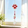 Crystal Cat Paw Wind Chimes, Crystal Suncatchers for Windows Hanging, Prism Rainbow Maker for Indoor Outdoor Home Garden Decor