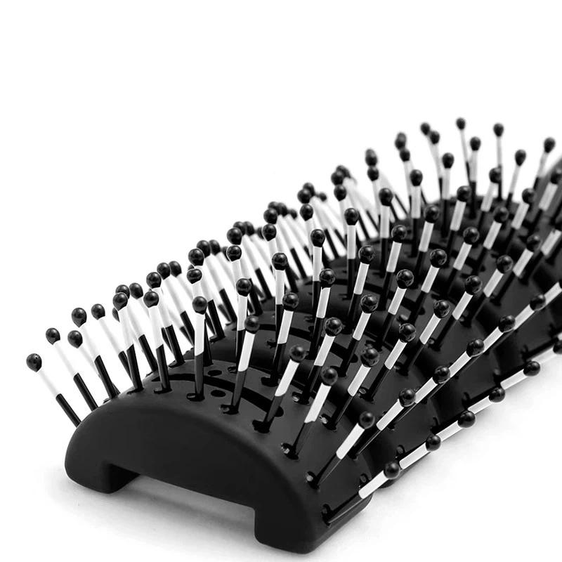 Hair Styling Comb - 2-in-1 Teasing & Curling Blow Dry Brush for Men's Pompadour & Women's Volumizing, Root Lift & Smoothing Home Salon Tool