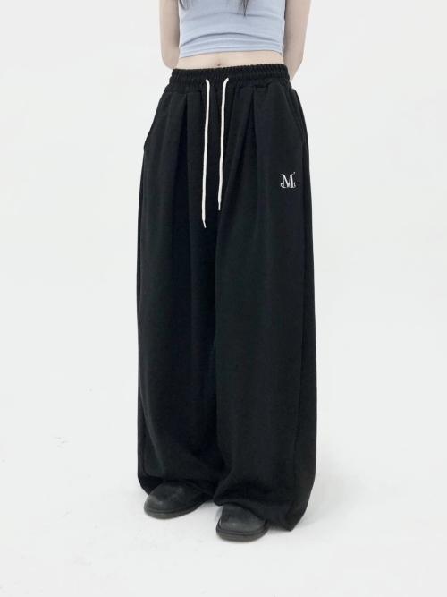 MUCENT Signature 4 Pintuck Wide Sweatpants (2 Colors)