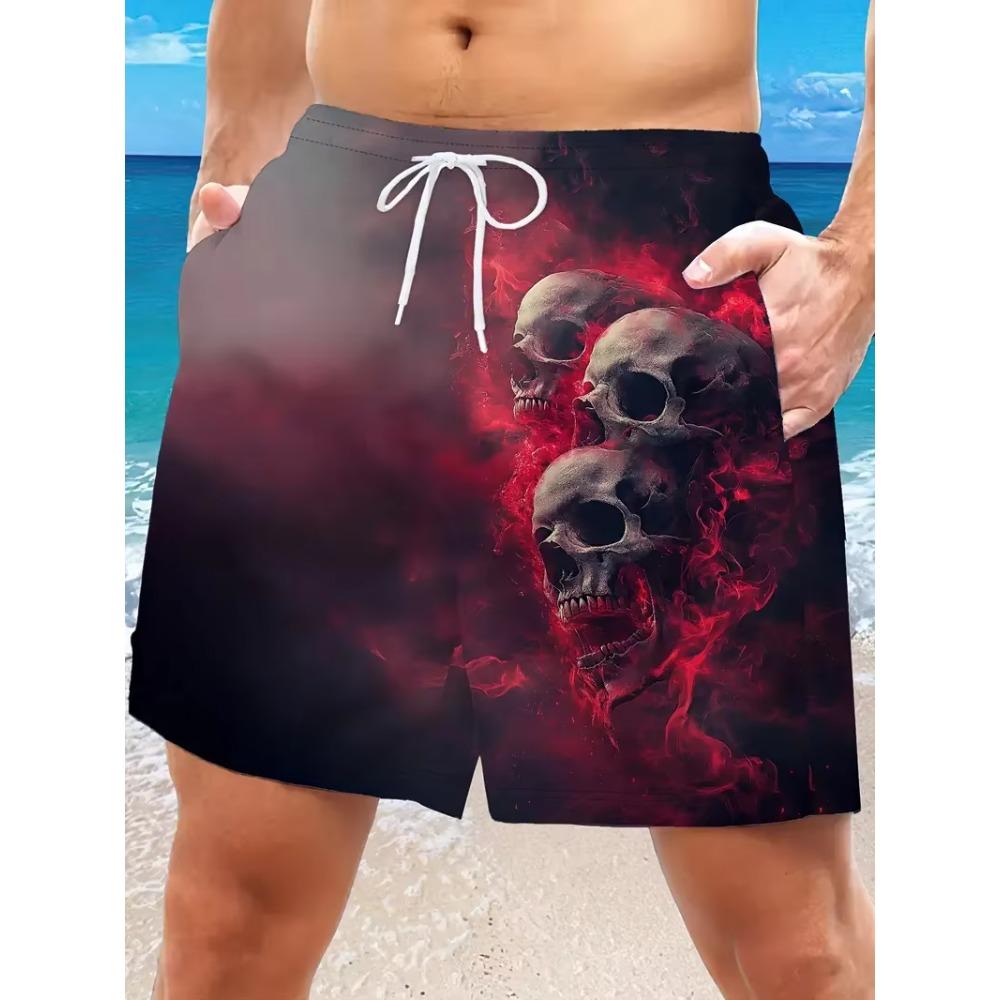 Pantalones de Playa para Hombre de Verano Estampados en 3D Moda Versátil Transpirables Tendencia Casual Estilo Vacacional