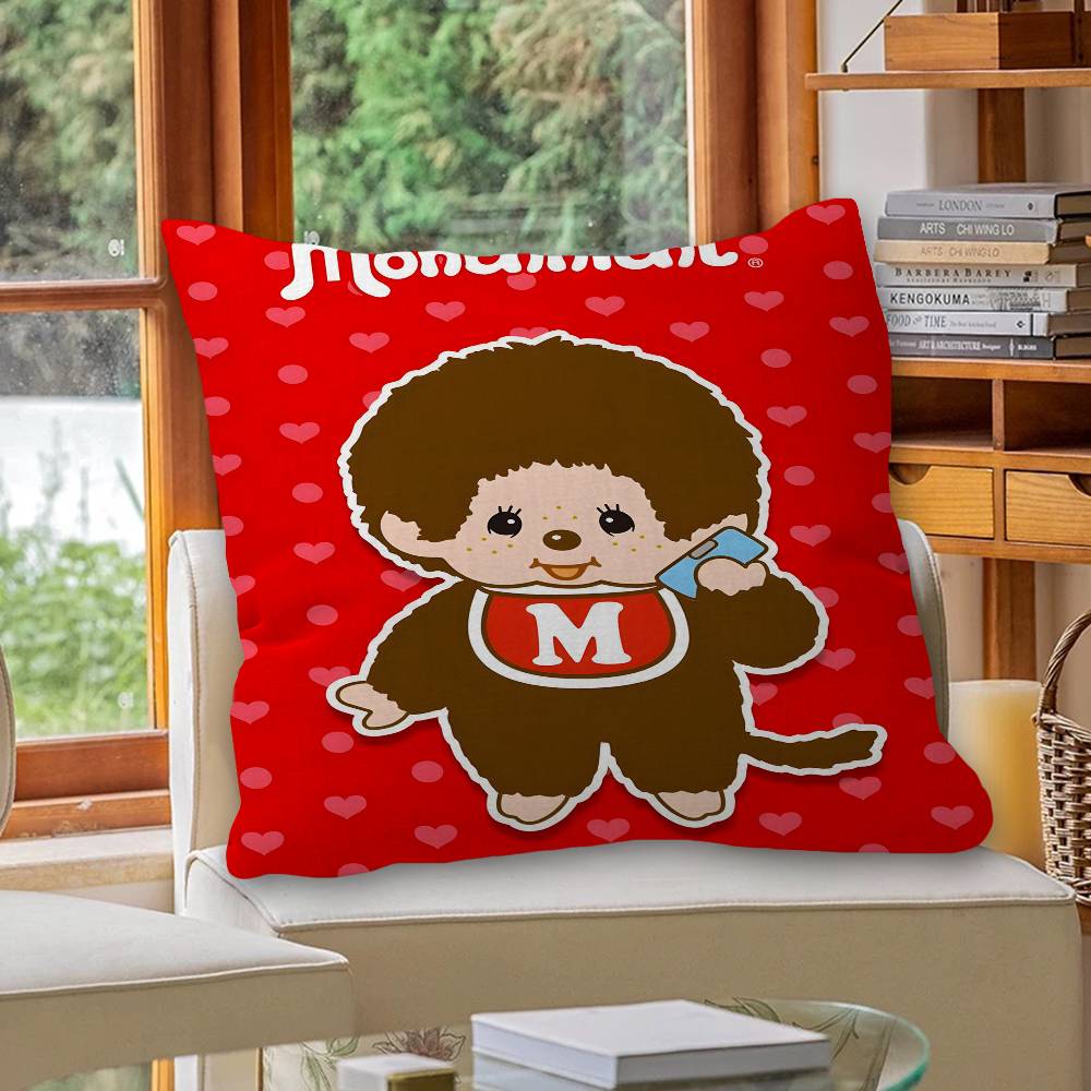Anime M-Monchhichi Pillow Cover Sofa Cushion Cover Home Room Decoration Children Gift