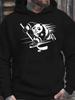 Hockey Bear New Autumn and Winter Velvet Sweatshirt Unisex Clothing Free Hoodie Clothes American Trendy Printed Tops Unisex Gifts
