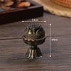 Antique Incense Burner Buddhist Hollow Incenses Holder With Cover Chinese Ancient Mini Censer Ornaments Home Office Decoration