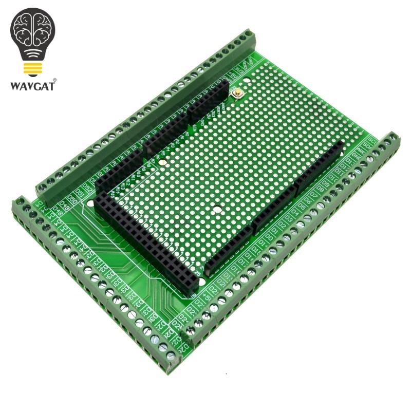 LIZAO Double Side PCB Prototype Shield Board, Screw Terminal Block Expansion Board for Arduino Mega-1161 R1
