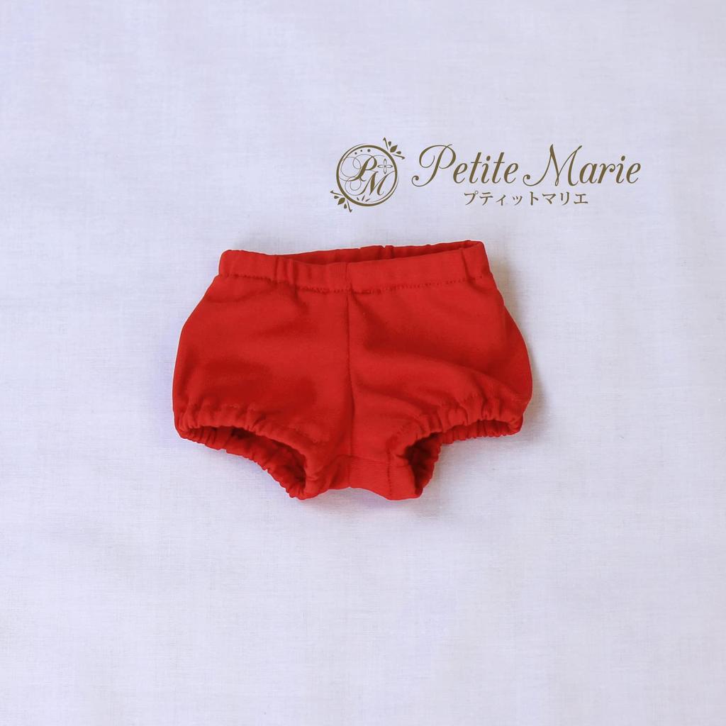 [Petite Marie] 13 MDD Compatible Lantern Bloomers Gym Uniform Pants Red Soft Touch Versatile Gym Bottoms Red Pants 40cm Doll BJD Doll Clothes [Petite