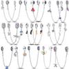 Sparkling Clear Copper Safety Chain Copper Safety Chain Charm Beads Fit Original Pandora Bracelet Diy Jewelry