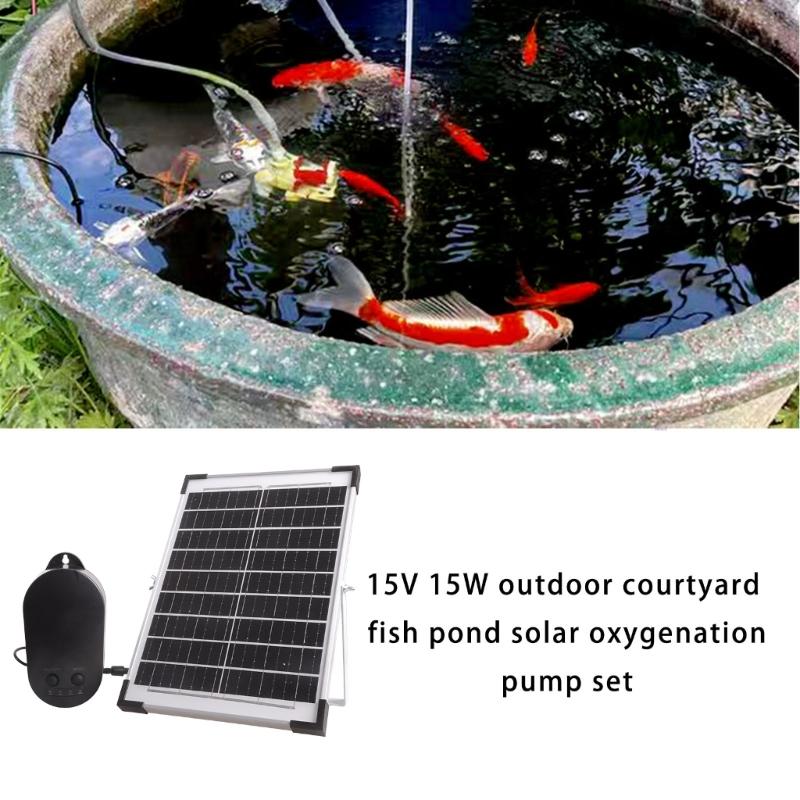 Outdoor Solar Aerator Air Pumps Energy Efficient Oxygenation Equipment For Garden Fish Pools with Easy Adjustable Design