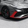 For Hyundai Elantra CN7 N Line (A) Red Exterior Style Front Bumper Side Fog Light Lamp Frame Decoration Cover Trim
