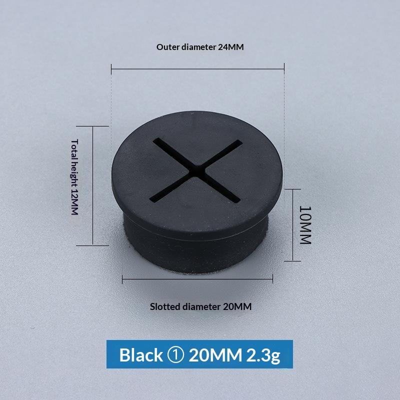 10PCS Round Desktop Cable Hole Cover Non-slip Desk Port Grommet for Home Office PC Computer Table Cable Organizer