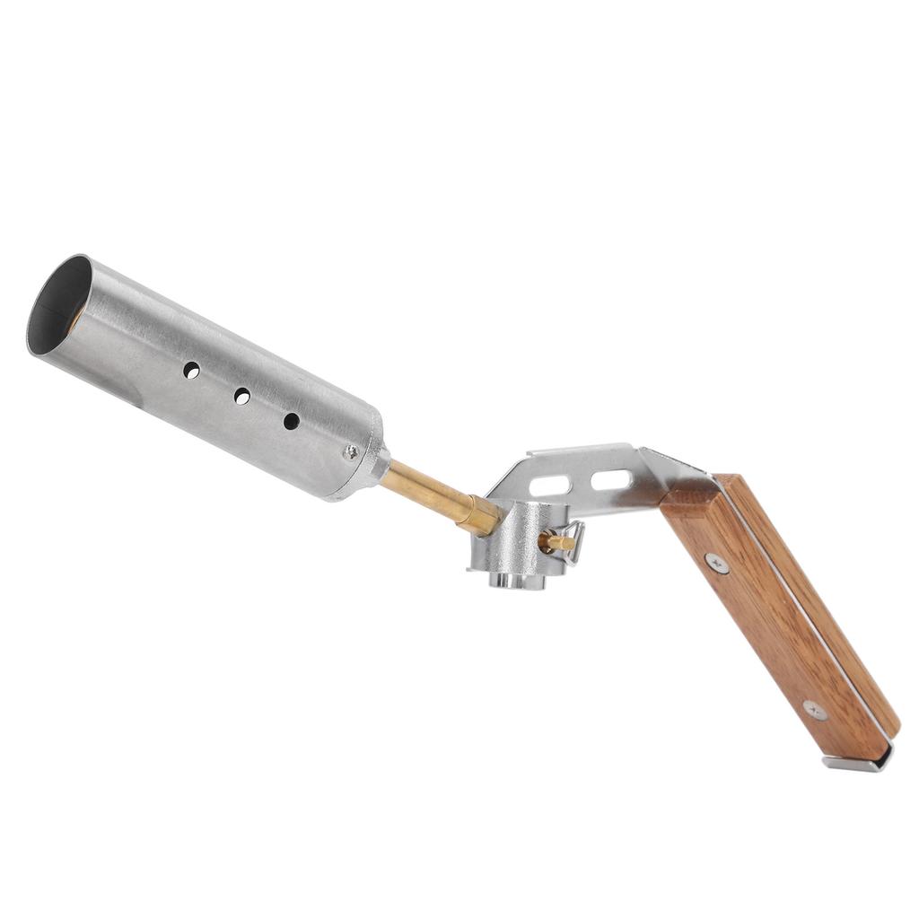 Flamethrower Foldable High Power Outdoor Torch Portable Wooden Handle Houseables Torch for Picnic Cooking