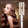 Professional 3 Barrel Curling Iron Wand Fast Heating Tourmaline Ceramic Hair Waver Styling Tool for Beautiful Waves