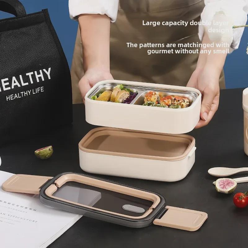 Doppelschichtige isolierte Lunchbox aus Edelstahl 304 für Büroangestellte und Studenten