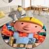 Bob der Baumeister Runder Teppich, Teppich für Wohnzimmer Schlafzimmer Sofa Spielzimmer Dekoration, Rutschfeste Fußmatte38