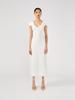 2026 European Spring/Summer Women's Solid Color Deep V-Neck Short Sleeve Long Dress