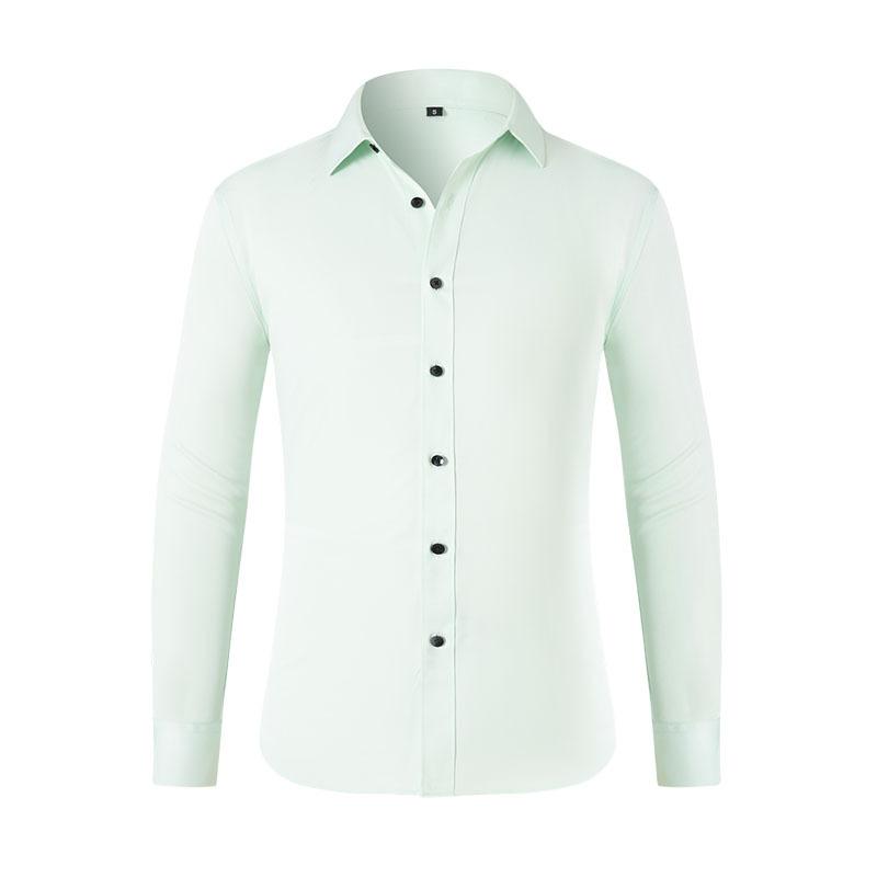 Весенне-летняя тонкая мужская рубашка с длинными рукавами — фото 22