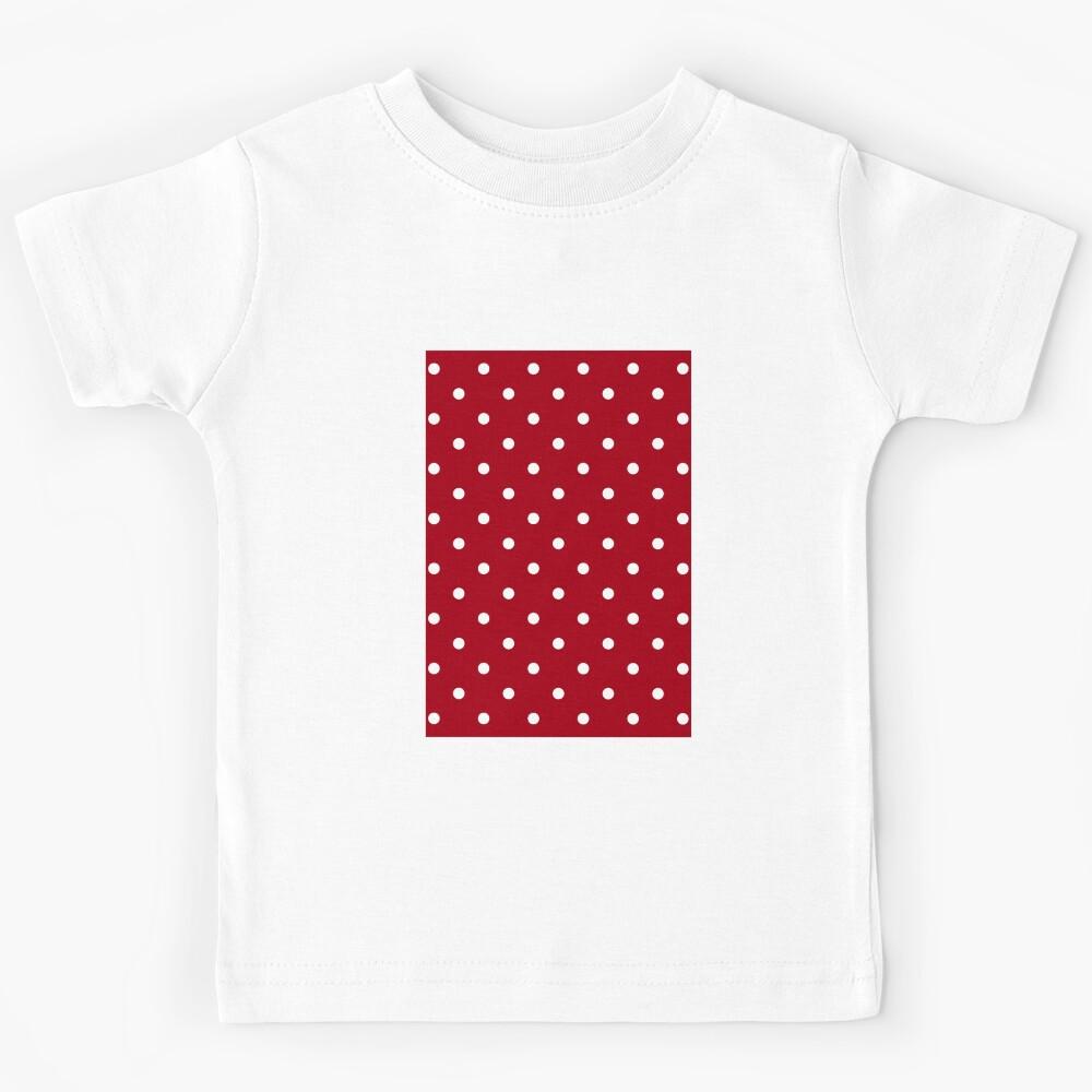 Red and White Polka dots Kids T-Shirt 110