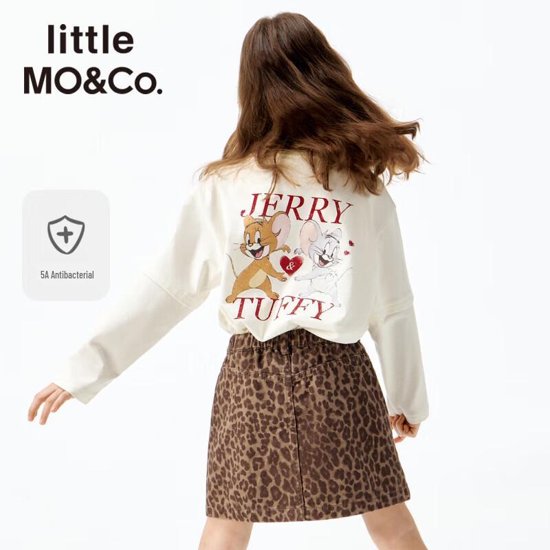 

little MO&Co. Tom and Jerry Kids Anti-Bacterial Long-Sleeve Cotton T-Shirt 110