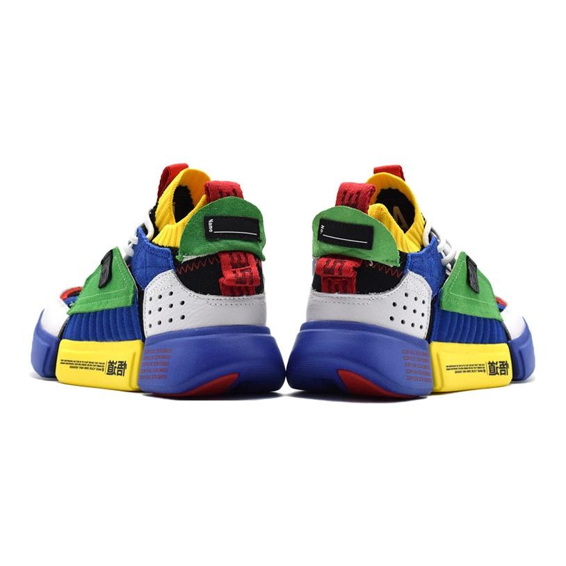 New LiNing Essence 2 ACE Way Of Wade Cushioned Slip Resistant Mid Top Vintage Basketball Shoes Women's Blue Green Yellow AGWN024-1
