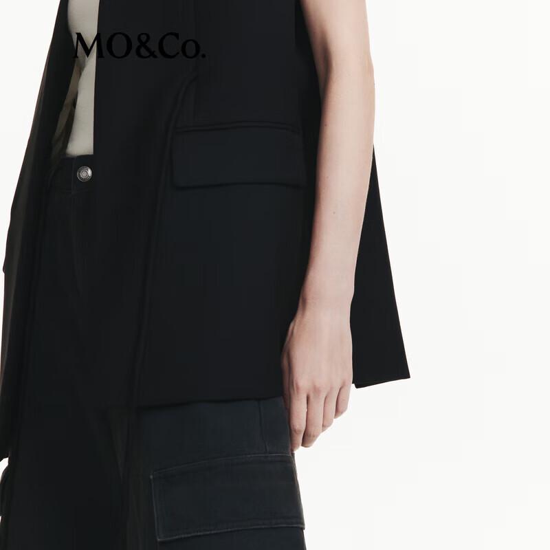 MO&Co. New Chinese Style Wide-Shoulder Frayed Vest
