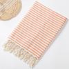 Customized 100% Cotton Hamam Beach Towel Striped Turkish Tassel Printed Adult Sports Logo Bath Swim Travel Quick-Dry All-Season