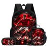 3 Pcs Set with Front Pocket Backpack Ronaldo with Thermal Insulated Lunch Tote Purse CR Pencil Case Football Star Rucksack