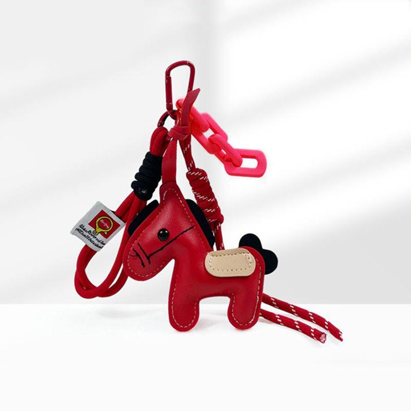 Bag Charm Leather Fashion Leather Pendant With Braided Rope Bag Gift All-purpose Bag Hanging Accessory