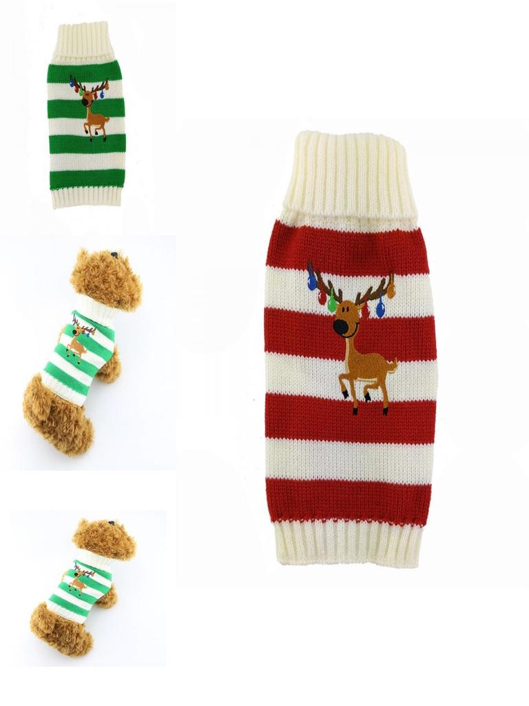 Festlicher Hunde-Pullover mit warmer Wolle für Teacup- und kleine Rassen Saisonale Kleidung