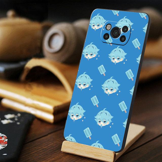 For Xiaomi Poco X4 F4 Gt M4 Pro 5g M3 9t 11t Mi 11 Lite 10t X3 Nfc F3 Note 10 Phone Case Anime Genshin Impact Capa Black