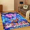 Kpop Dämonenjäger Rumi Mira Zoey Musik Cartoon Teppich für Schlafzimmer Wohnzimmer Sofa Heimdekoration, Rutschfeste Fußmatte Geschenk