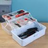 Large Capacity Transparent Plastic Folding Tool Storage Box - Portable with Handle Storage, Suitable for Home and Garage Tools