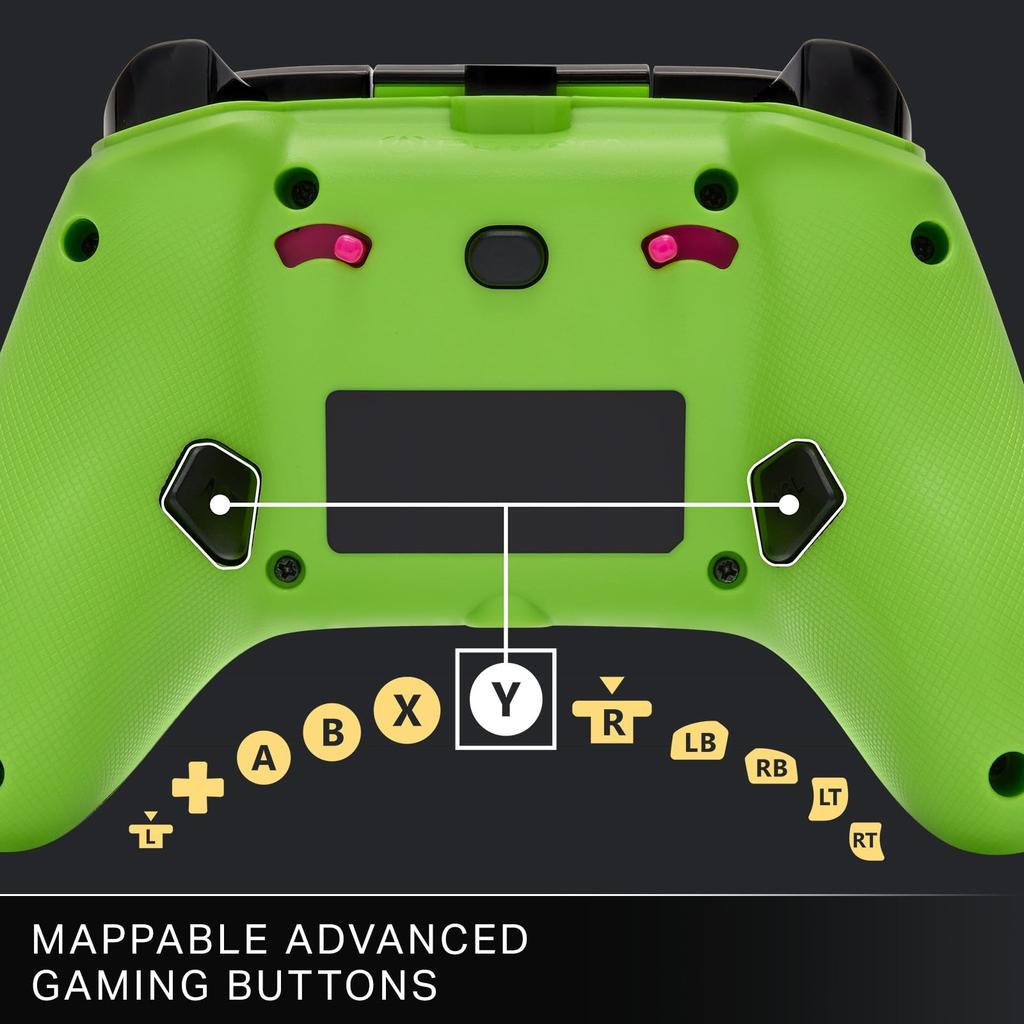 Officially Licensed Xbox Product: PowerA Advantage Wired Controller for Xbox Series X|S - Fortnite Glow XBGP0438-01 [Purchase Bonus: Moonbounce Emote]