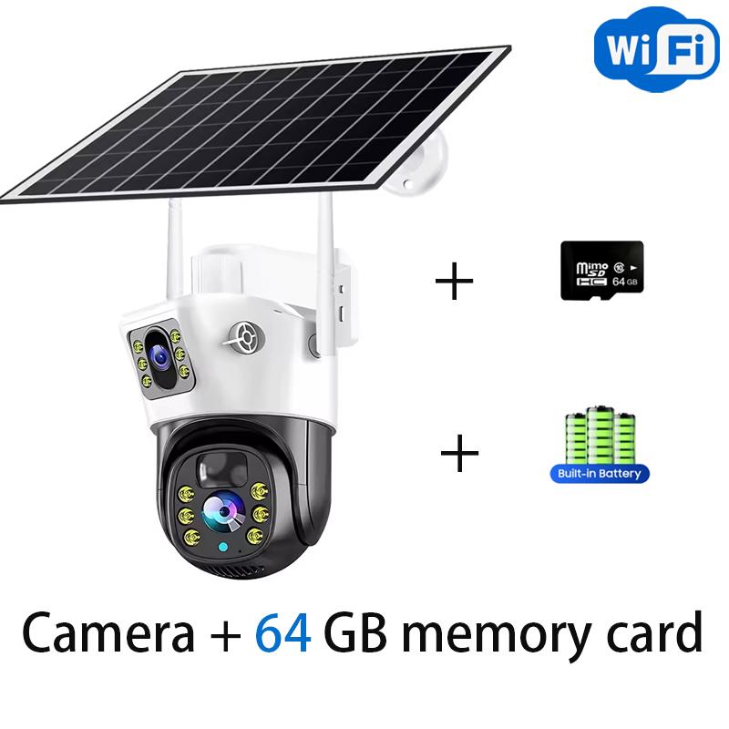 LS VISION 4G SIM Card Solar Camera WiFi Outdoor HD Night Vision IP CCTV Surveillance IP66 Waterproof 2 Way Audio PIR Humanoid Detection