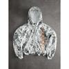 Felpa con Stampa Teschio Americano Autunno 2026 Streetwear Vestibilità Larga Felpa Casual