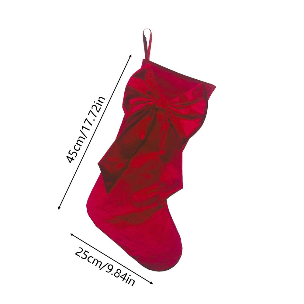 

Шкарпетки на Різдво Милі Цукеркові Мішечки Різдвяний Декор Дитячий Чоботок Бант Святкові Прикраси для Підлітків Дорослих Сім ї Друзів 50x70cm червоний