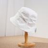 Summer Fisherman Hat New Pleated Cotton and Linen Women's Sweet Sunshade Bucket Hat Showing Face Small Face Covering Sun Hat