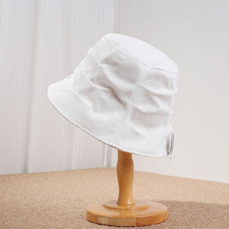 Summer Fisherman Hat New Pleated Cotton and Linen Women's Sweet Sunshade Bucket Hat Showing Face Small Face Covering Sun Hat