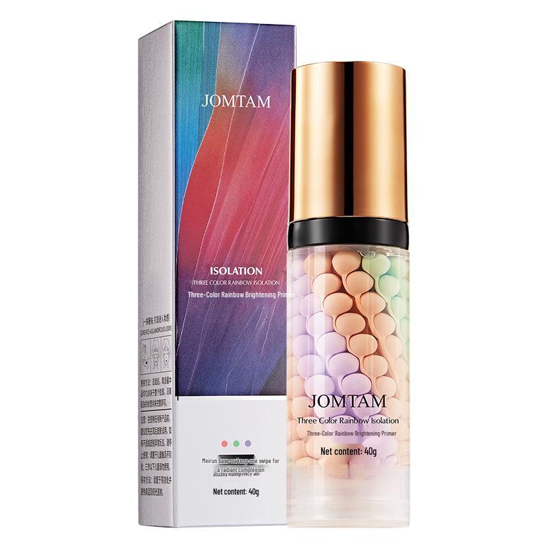 База под макияж Jiumei с тремя цветами и светочувствительными пигментами: Осветляющая, увлажняющая и освежающая натуральная нюдовая база под макияж
