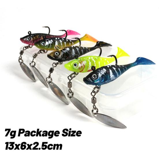 7/23/42g Fishing Soft Bait Life-like Tempting Vivid Simulation Fish Shape Treble Hooks Soft