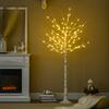 Birch Tree 180cm Tall with 96 LED Lights IP44 Warm White Indoor Decoration 22x22x180cm White