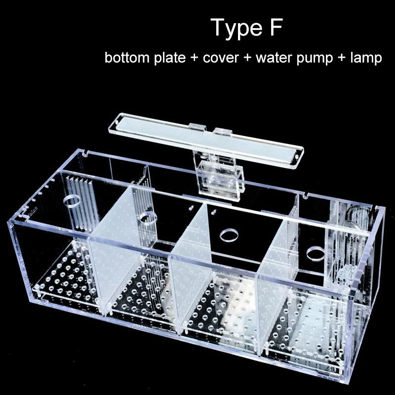 Rezervor de pești Betta Creativ 220V Incubator de Reproducere Cutie de Izolare Desktop Mic Acrilic Ecologic Rezervor Acvariu ca indicat culoare