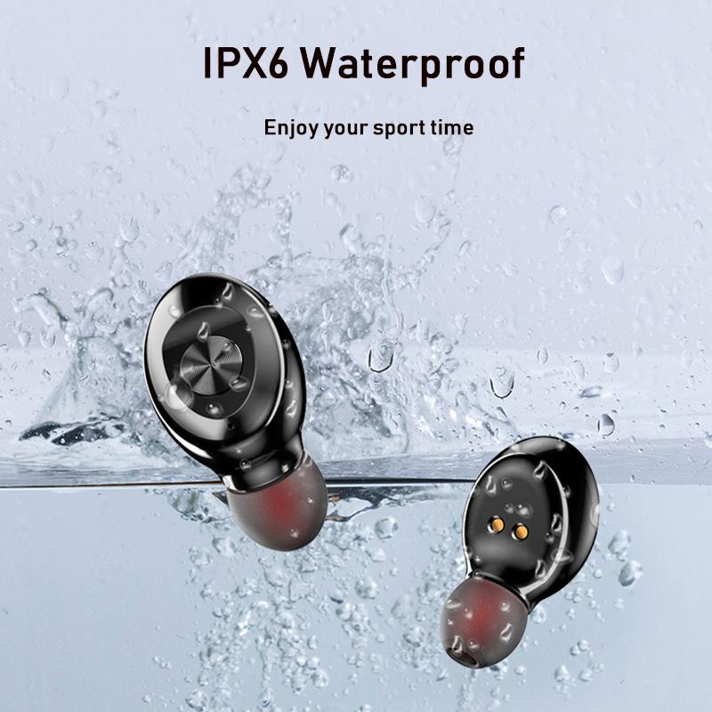 VAORLO Mini Earbuds TWS XG8 Earphones HiFi Stereo Music With HD Mcirophone IPX6 Waterproof Headphone For Sport Digital Display
