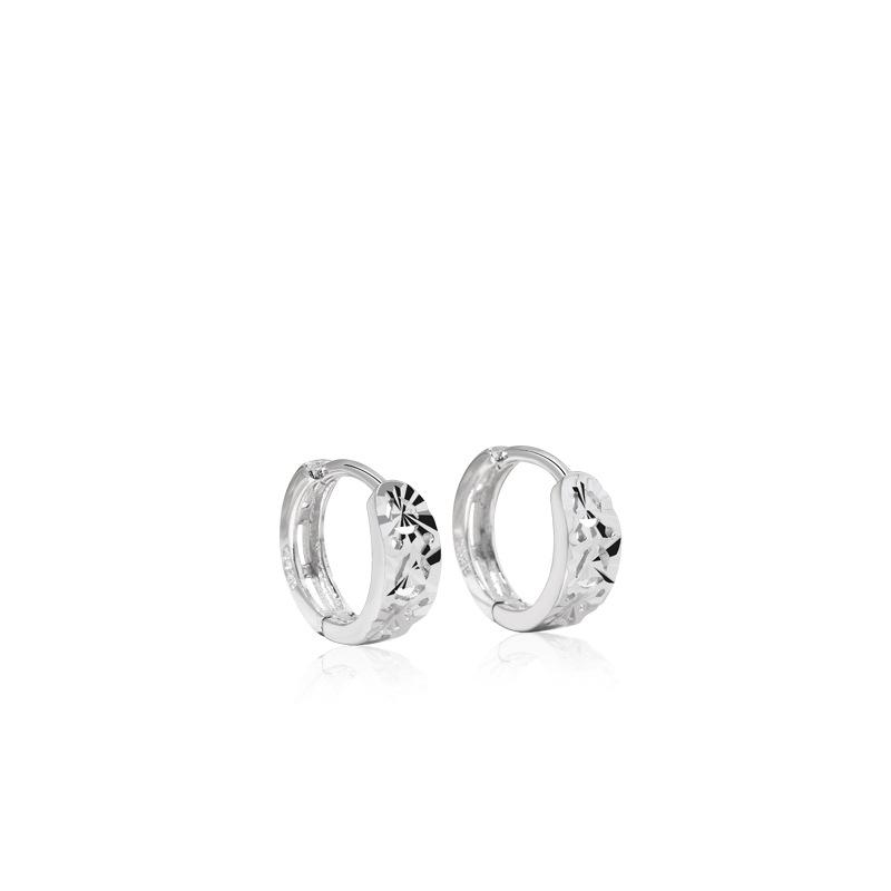 Round Car Flower Ear Buckle Female Personality Simple Sparkling Niche Versatile Ins Small Earrings Female