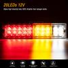 2x 12V 4 Function Truck Trailer Caravan ATV LED Brake Stop Rear Tail Reverse Light Turn Signal Indiactor Lamp Offroad Chassis
