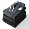 Autumn and Winter Plus Size Men's Corduroy Thickened Warm Leg Tied Flat Leg Pants Sports and Casual Comfortable Loose Velvet Pants