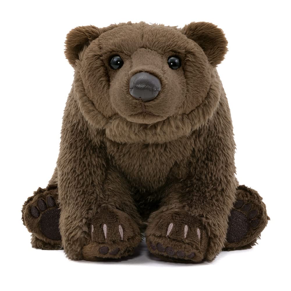 Carolata Brown Bear Plush Toy Realistic Stuffed Bear Animal Toy Doll Gift Present Birthday Christmas Present (Sitting Series/Soft Touch) (Twice