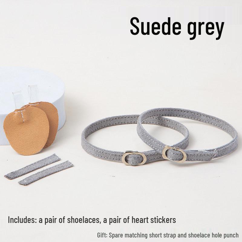 Non-Slip High Heel Strap with Suede Matte Finish - Secure Tie-Up Buckle Design